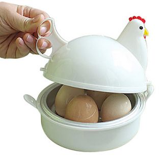 Chicken Shaped Microwaveable Four Eggs Heater