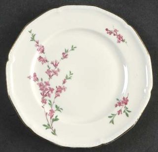 Royal Bayreuth Rob74 Bread & Butter Plate, Fine China Dinnerware   Pink Flowers,