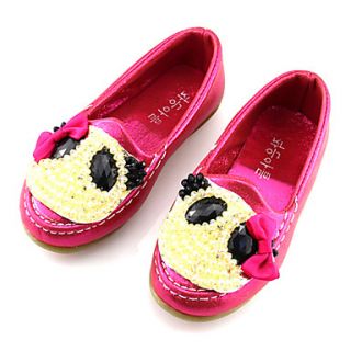 Girls Faux Leather Flats Shoes With Rhinestone(More Colors)