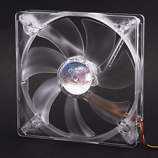 AK FN074 14cm Blue/Red LED Quiet Fan with 3 4 Pin Adapter for PC