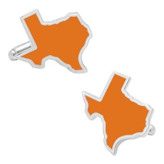 Texas Cufflinks, Orange, Mens