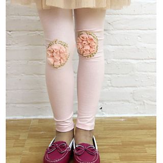 Girls Beautiful Roses Patch Leggings