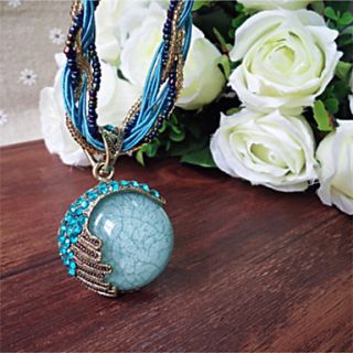 Daphne Moon Sapphire Pendant Necklace(Screen Color)