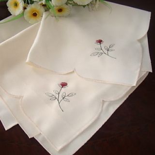 Polyester Embroidery Napkins   Set of 6