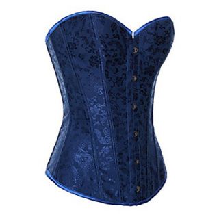 CAOJI Womens Sexy Royal Blue Strapless Corset and T back