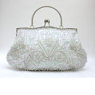 Freya WomenS Fashion Handmade Beaded Bag(White)