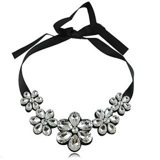 Yumfeel Womens Vintage Flower Pattern Adjustable Cotton Tape Necklace