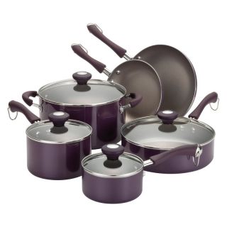 Paula Deen Porcelain 10 Piece Cookware Set Purple   MECIO977 3