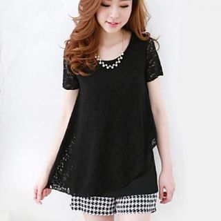 Womens Casual Lace T Shirt