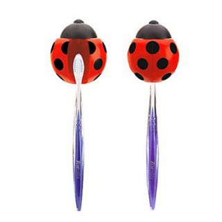 Ladybug and Bee Random Shape and Color Tooth Brush Holder, W3.5cm x L5.5cm x H7cm
