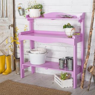 Prairie Leisure Lavender Backyard Buffet and Potting Bench Multicolor   86 