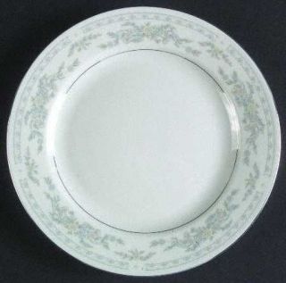 Excel Somerset Bread & Butter Plate, Fine China Dinnerware   Blue Flower Band, B