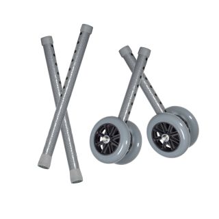 Drive Medical 5 inch Bariatric Walker Wheels And Glides (set Of 2)