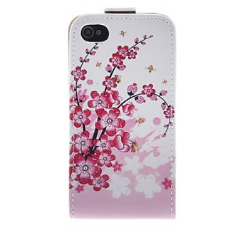 Plum Blossom PU Leather Full Bady Case for iPhone 4/4S