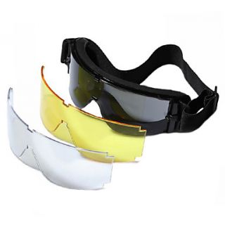 Black Protective Outdoor Goggles