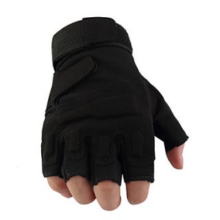 Black Half Finger Tactical Outdoor Gloves