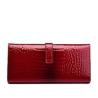 Miyue Womens Embossed PU Leather Wallet(Red)