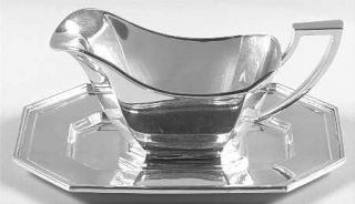 Gorham Fairfax (Sterling, Hollowware) Sterling Gravy Boat and Underplate   Sterl