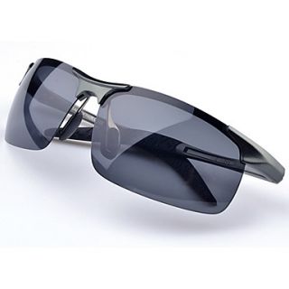 Aulong Mens Polarized Light Metal Black 88 Sunglasses