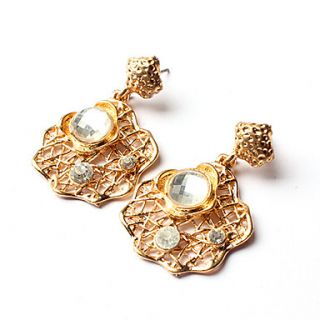 ME Crystal Gold Plated Flower Earings