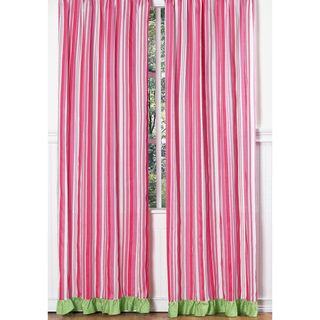 Olivia Pink And Green Striped 84 inch Curtain Panel Pair (Pink, Green, whiteConstruction Rod PocketPocket measures 1.5 inches deepDimensions 42 inches wide x 84 inches longMaterials CottonCare instructions Machine washableThe digital images we displa