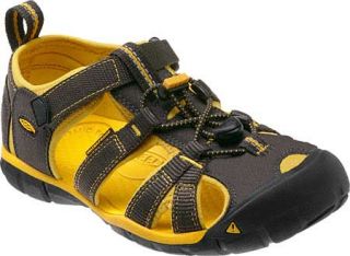 Childrens Keen Seacamp II CNX   Raven/Yellow Bungee Lace Shoes