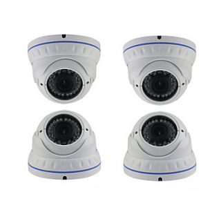 1/3 SONY Sensor 1000TVL CCTV Vandal Proof Dome Camera 4 Cameras IR CUT
