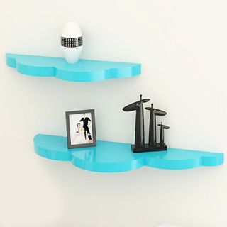 Super Lovely Wooden Like Floating Clouds Shaped Wall Mounted Domestic Storage Shelf