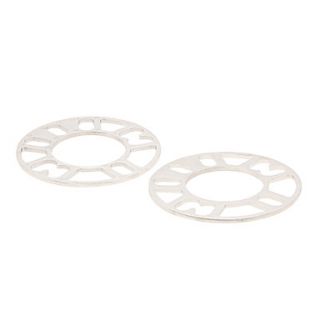 5mm Wheel Spacers Hub for Car   Silver (2PCS)