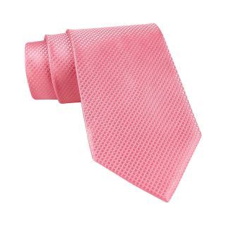 Stafford Textured Neat Silk Tie, Pink, Mens