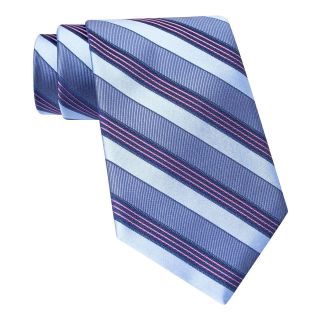 CLAIBORNE Highway Stripe Tie, Blue, Mens