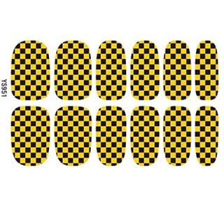 2014 Most Popular Golden And Black Blided Glitter Nail Art Patch Stickers 3D