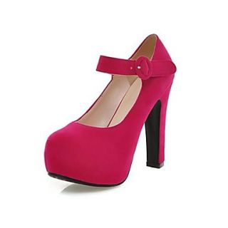 Suede Womens Chunky Heel Platform Pumps Heels Shoes (More Colors)