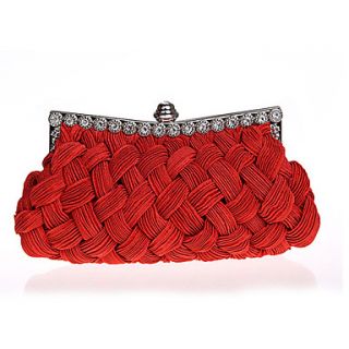 ONDY NewFold Knit Texture Diamond Evening Bag (Red)