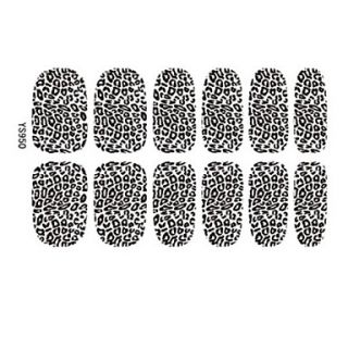 2014 Most Popular Hot Lady Sexy Leopard Nail Art Tips Sticker Decals Decoration 3D Foil