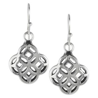 Tressa Sterling Silver Celtic Unity Knot Dangle Earrings   Silver