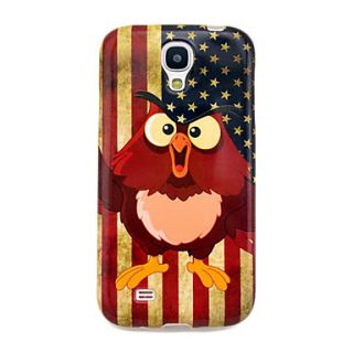 Vintage US Flag Owls Glossy TPU Soft Cover Case for Samsung Galaxy S4 I9500
