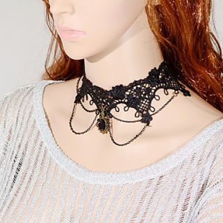 OMUTO Fashion Mysterious Gothic Elegant Black Collar Necklace (Black)