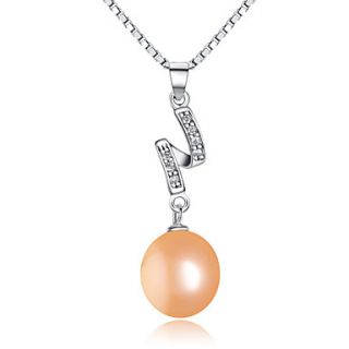 Luckypearl Womens 925 Silver 9 10mm Natural Pearl Pendant Excl.Necklace PE0016P026290