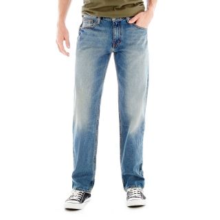 ARIZONA Original Straight Medium Wash Jeans, Medium Whisker, Mens