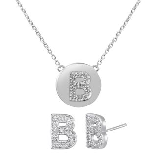 ONLINE ONLY   Diamond Addiction Diamond Accent Initial B Set, Womens