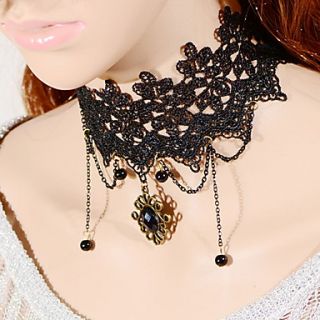 OMUTO Korea Luxury Hollow Out Sweater Necklace (Black)