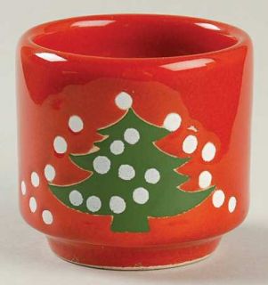 Waechtersbach Christmas Tree Votive Candleholder, Fine China Dinnerware   Red W/