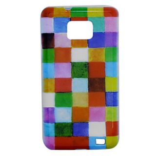Colorful Diamonds Pattern TPU Soft Case for Samsung S2 i9100