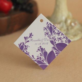 Personalized Rhombus Favor Tag   Classic Elegance (Set of 30)