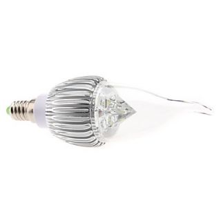 Dimmable E14 4W 320 360LM 6000 6500K Natural White Light LED Candle Bulb (85 265V)