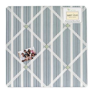 Sweet Jojo Designs Blue And Green Argyle Fabric Bulletin Board (CottonDimensions 14 inches high x 14 inches wide)