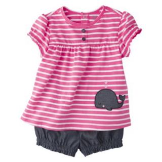 Just One YouMade by Carters Toddler Girls 2 Piece Set   Dark Pink/Denim 2T