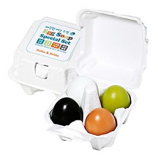 [Holika Holika] Egg Soap Special Set 50g x4ea (Moisturizing Soap  White Egg, Green Tea, Charcoal, Ocher)