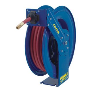 Coxreels Air Hose Reel With Hose   1/2in. x 50ft. Hose, Max. 250 PSI